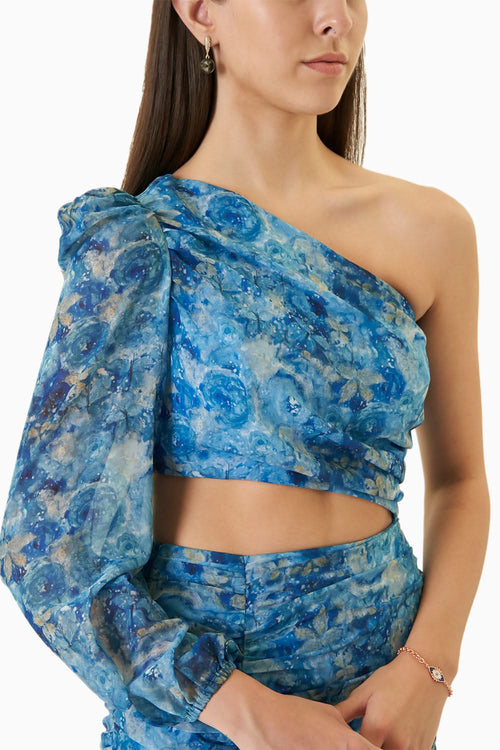 Blue Ariel Long Dress