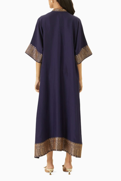 Purple Benaras Border Kaftan
