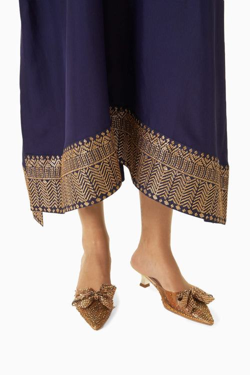 Purple Benaras Border Kaftan