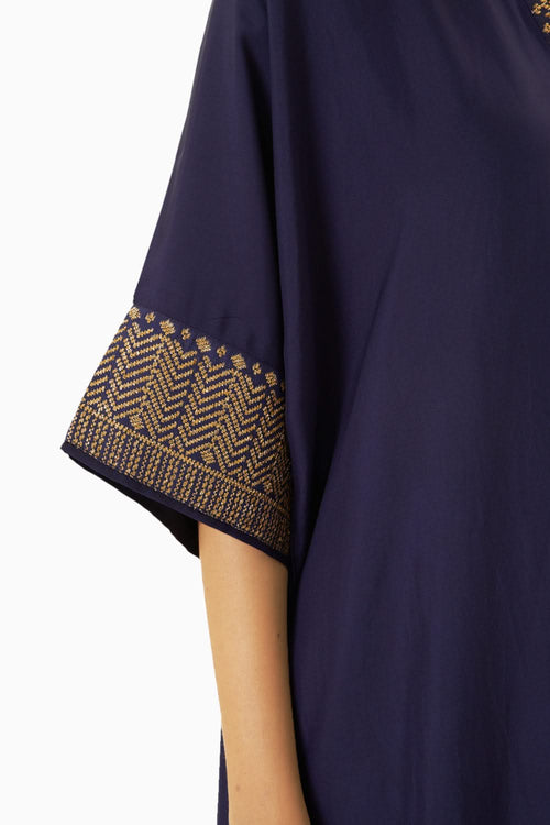 Purple Benaras Border Kaftan