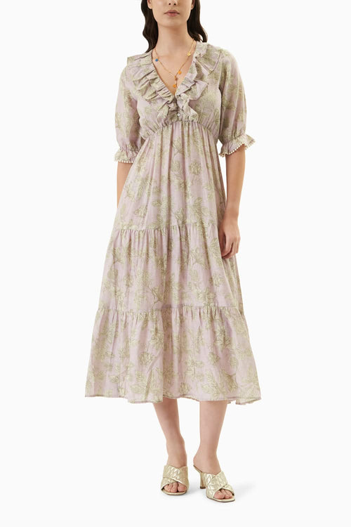 Lilac Midi Dress