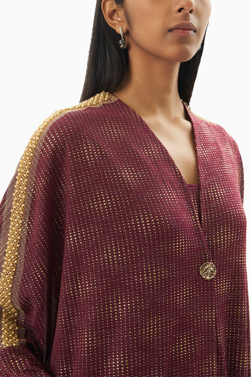The Maroon Kimono Set