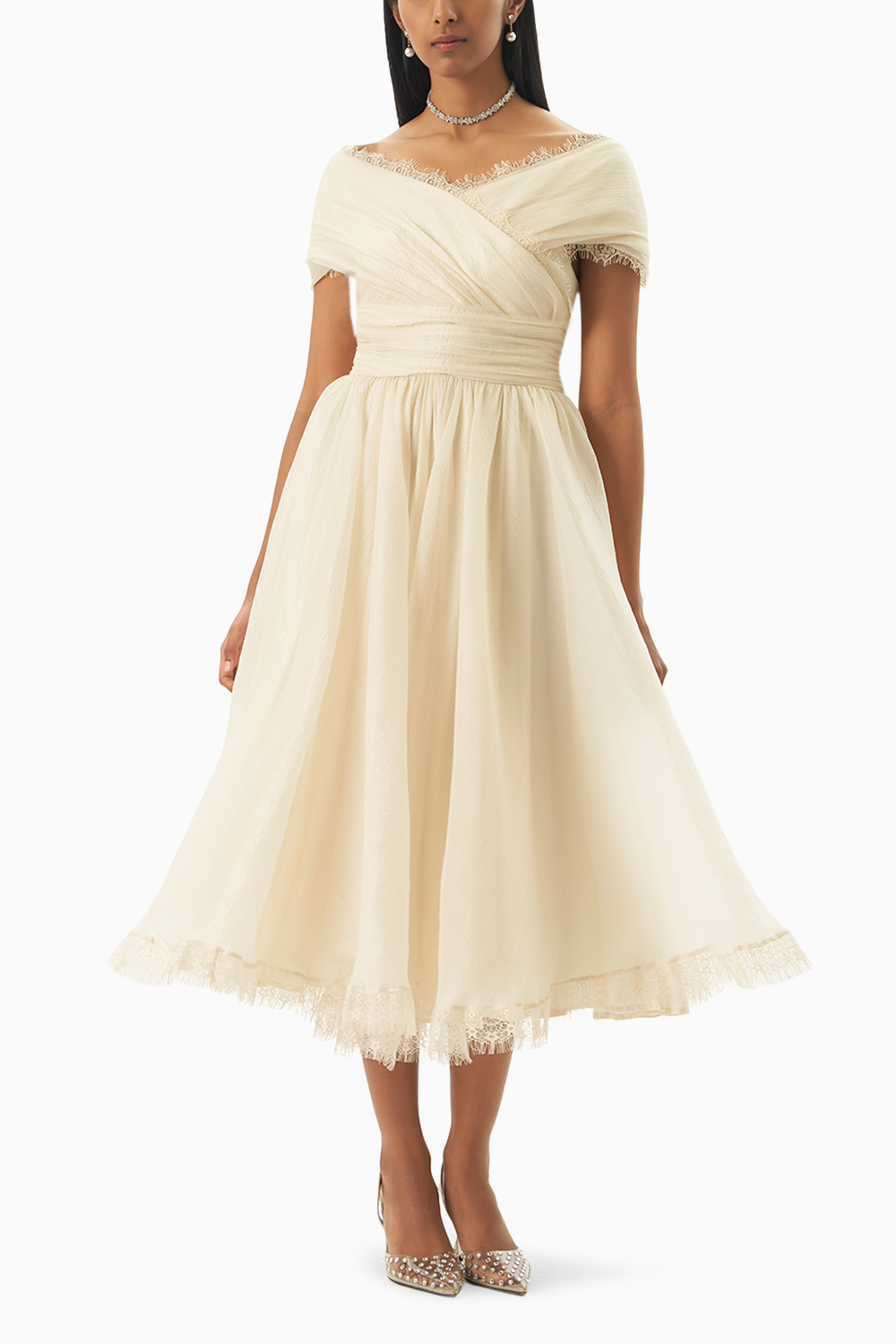 Creamy Lace Elegance Dress