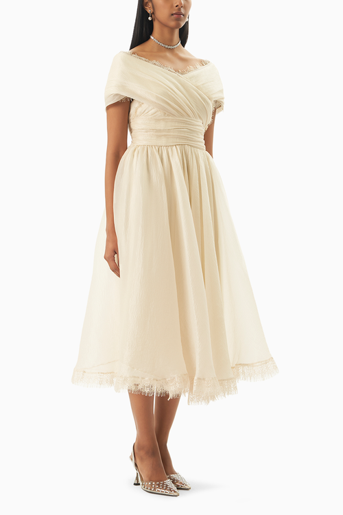 Creamy Lace Elegance Dress