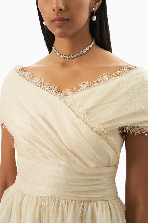 Creamy Lace Elegance Dress
