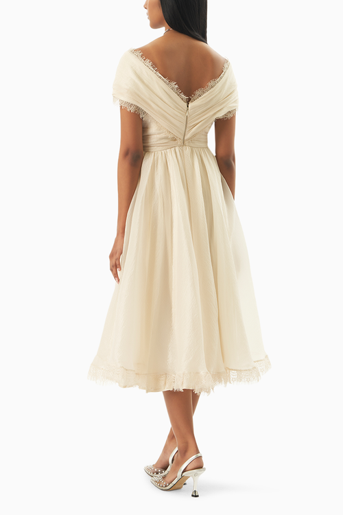 Creamy Lace Elegance Dress