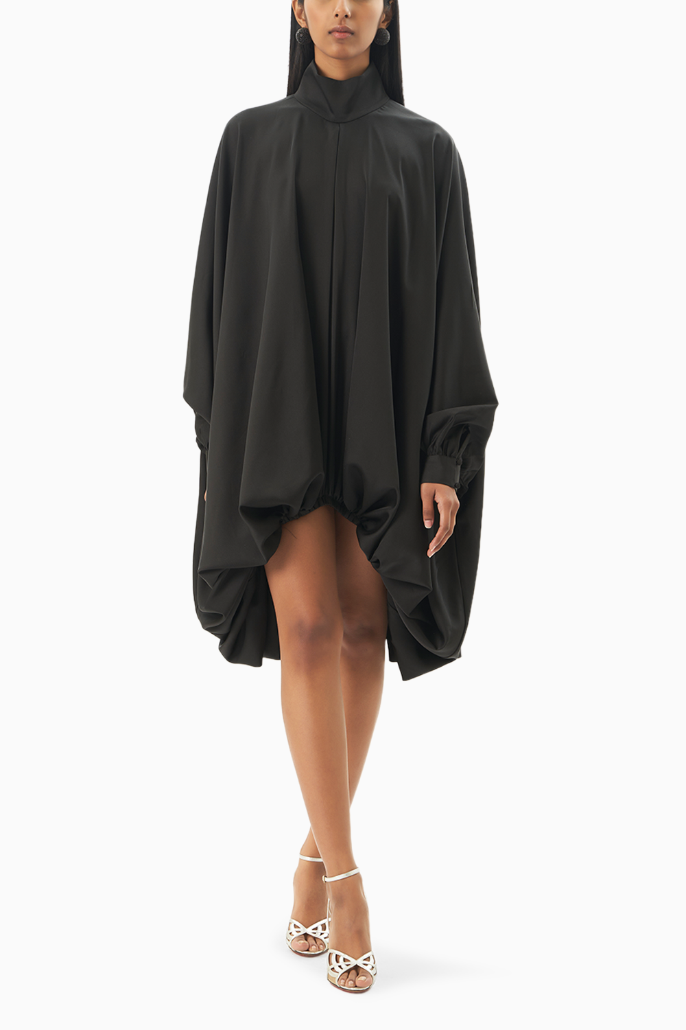 Black Modish Neckline Dress