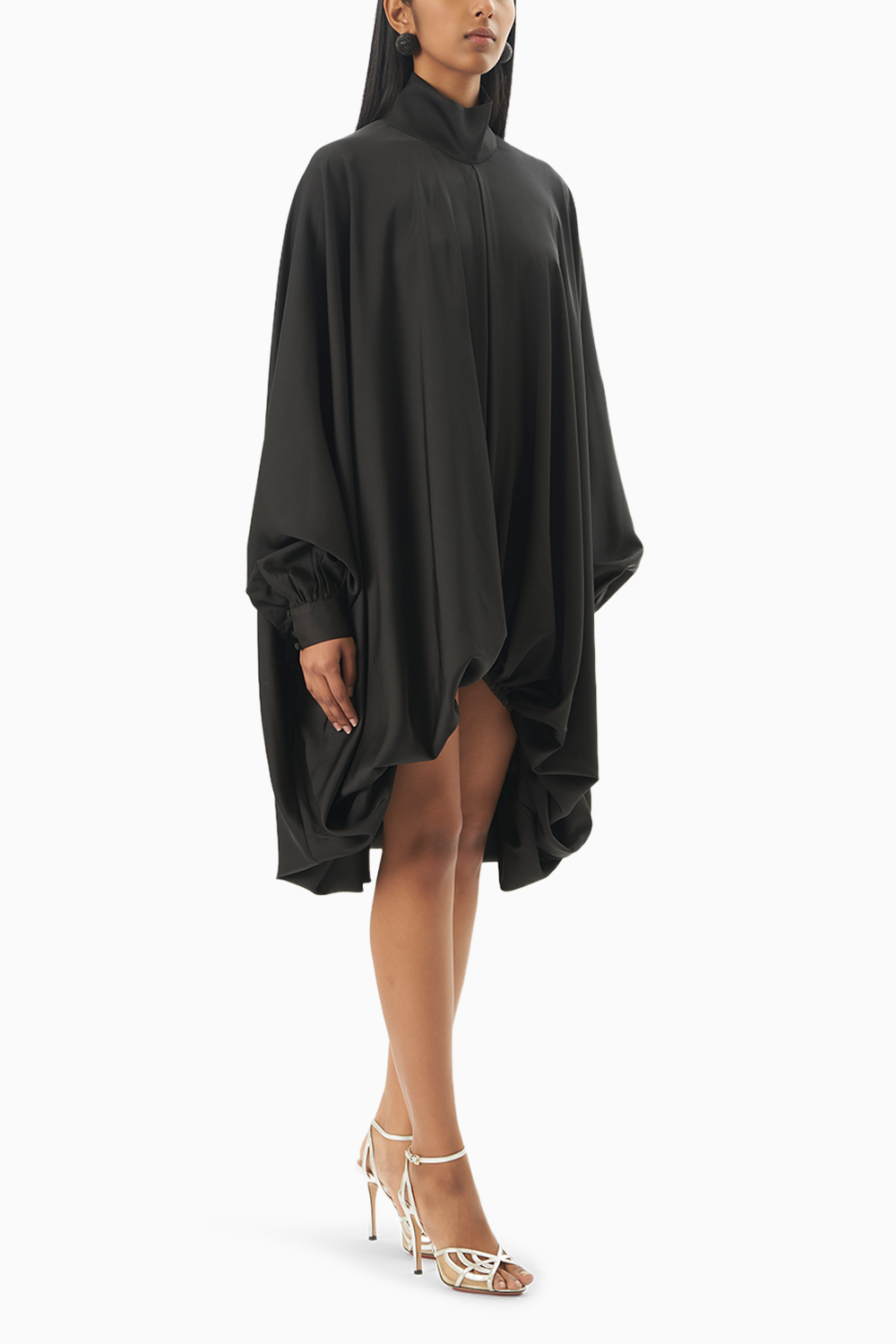 Black Modish Neckline Dress