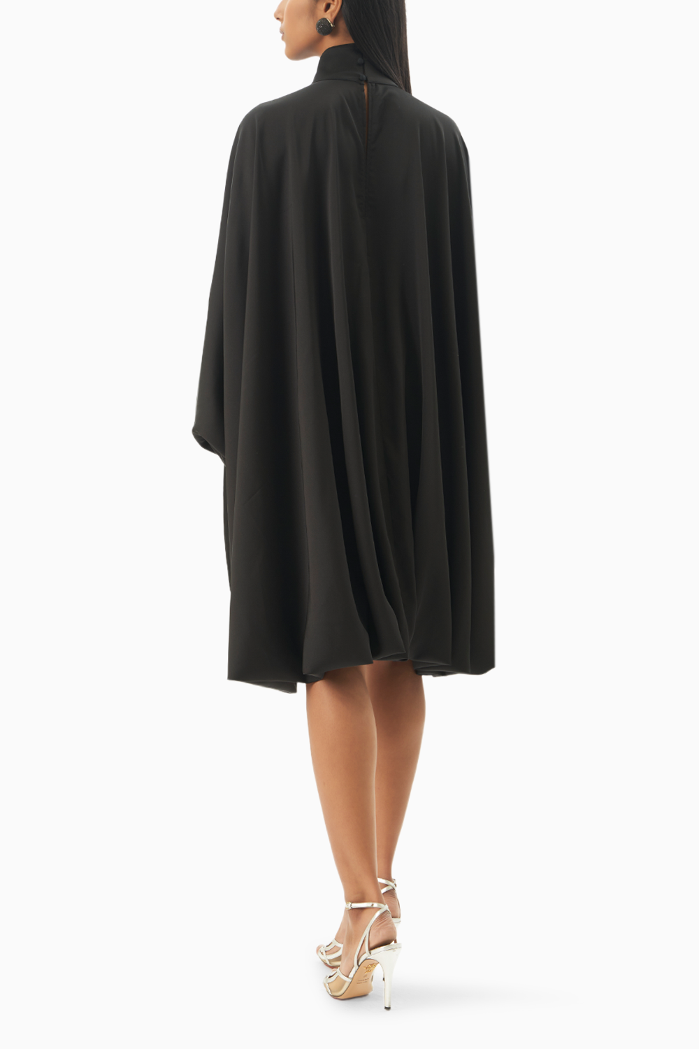 Black Modish Neckline Dress