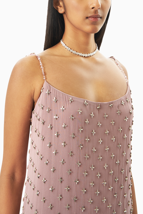 Bea Powder Mauve Dress