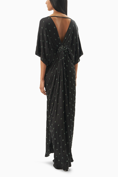 Kim Midnight Black Kaftan Dress