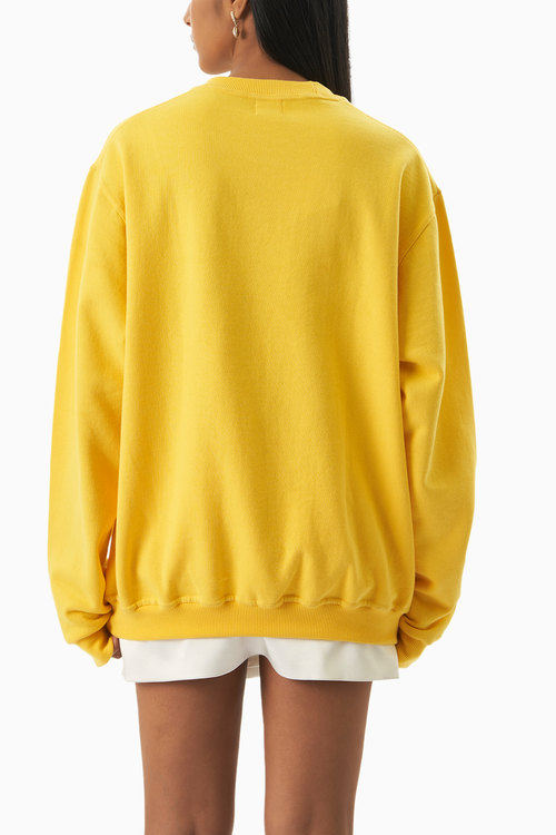 Yellow Sisterhood Embroidered Sweatshirt