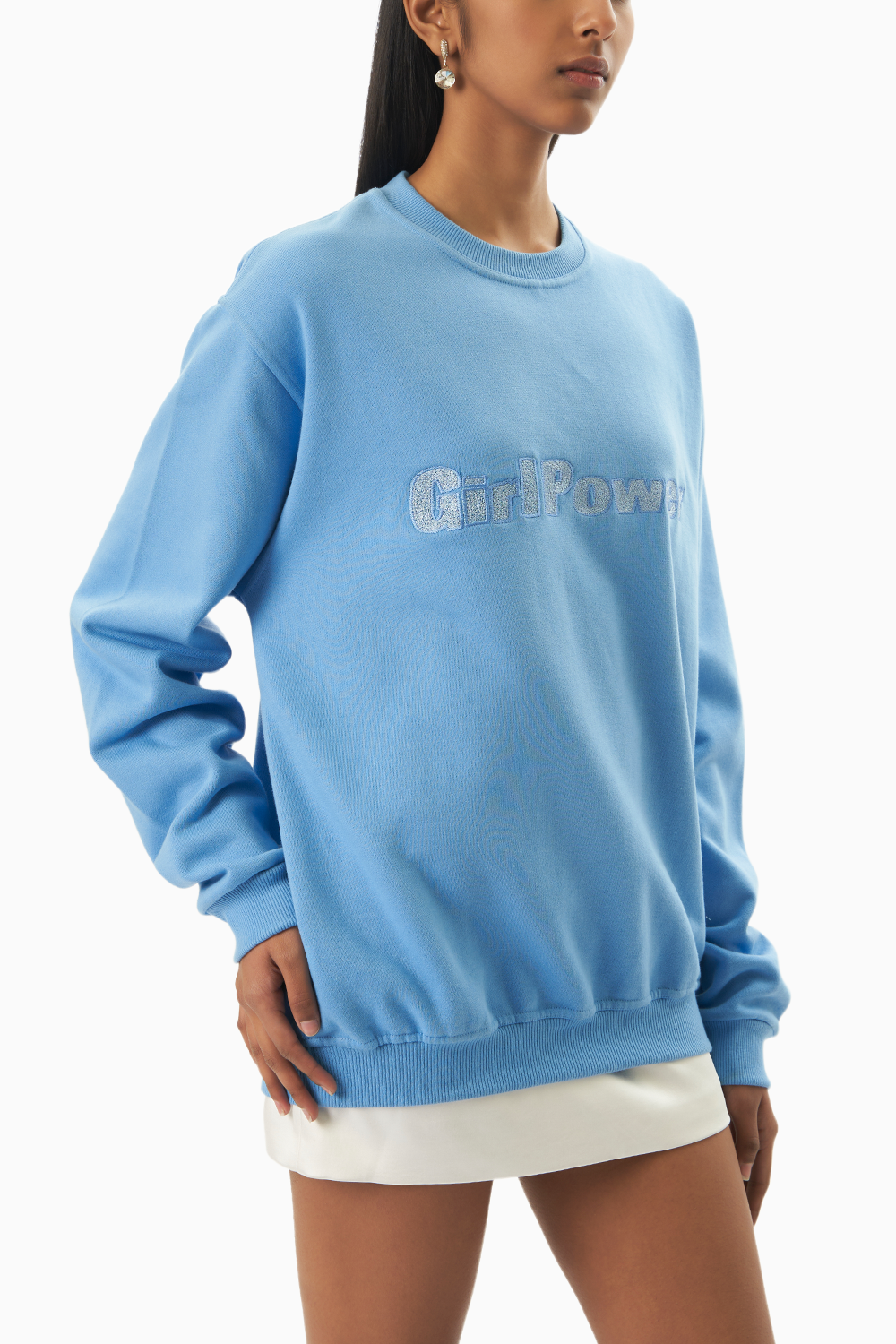 Girl Power Embroidered Sweatshirt