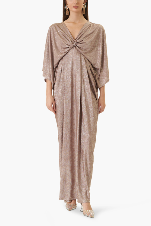 Metallic Draped Kaftan