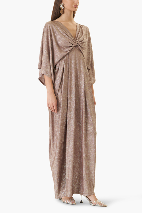 Metallic Draped Kaftan