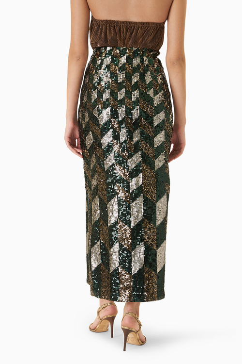 Jewel Tone Sequin Skirt