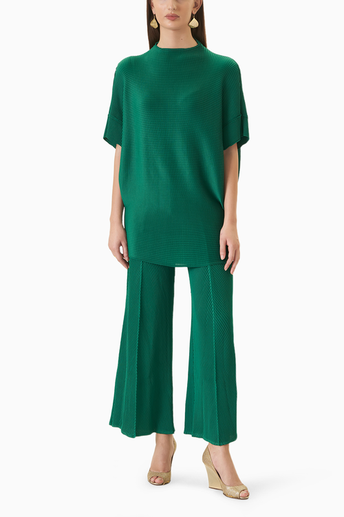 Green Vanina Batwing Monochrome Co-ord Set