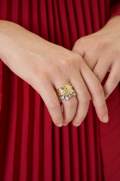 Jewelled Slab Ring