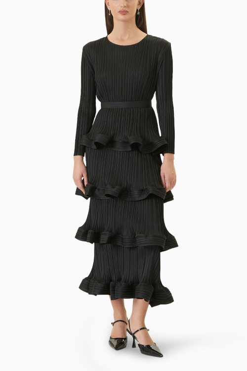Black Stella Swirl Dress