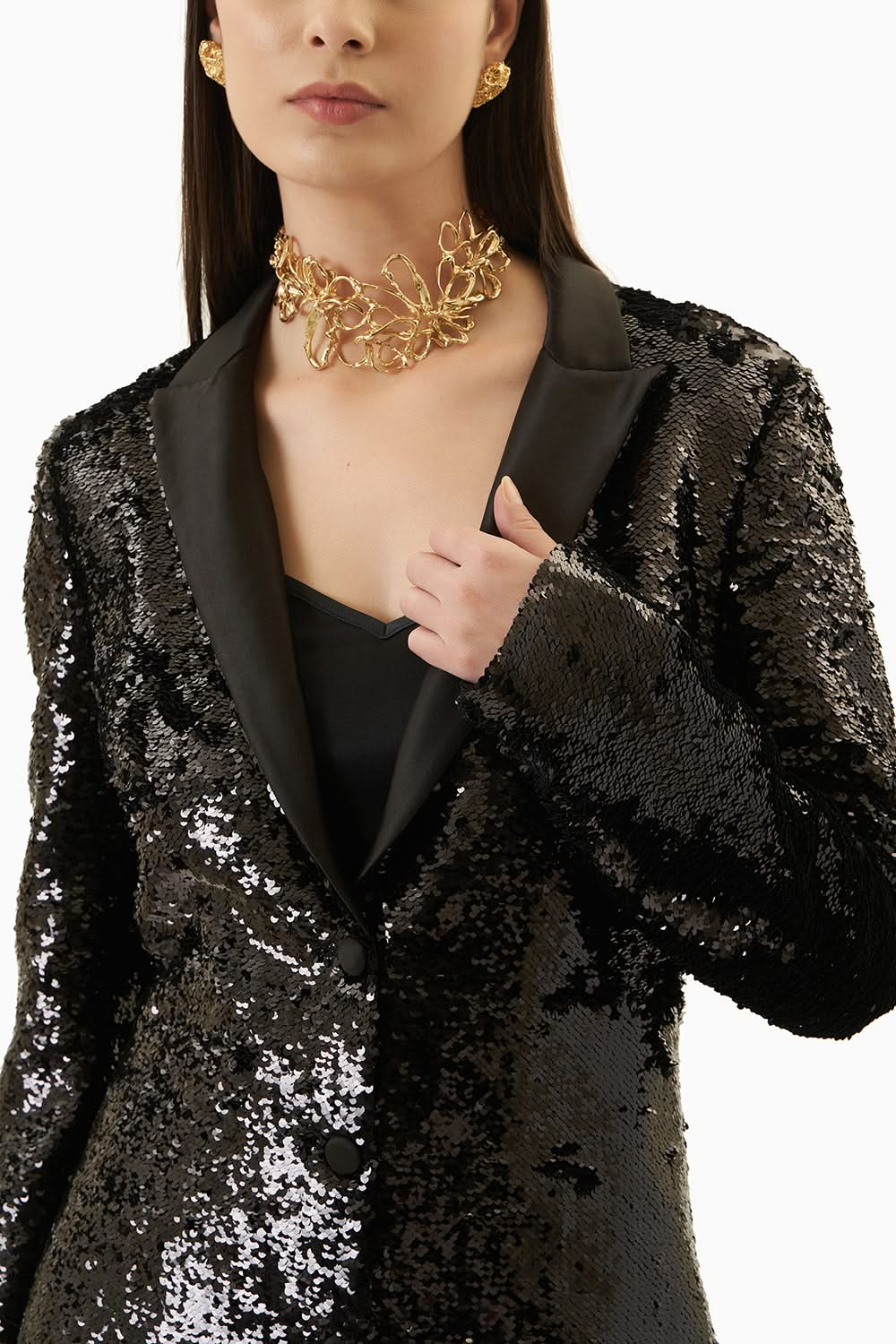 Classy Forever Black Sequin Jacket - EOSS