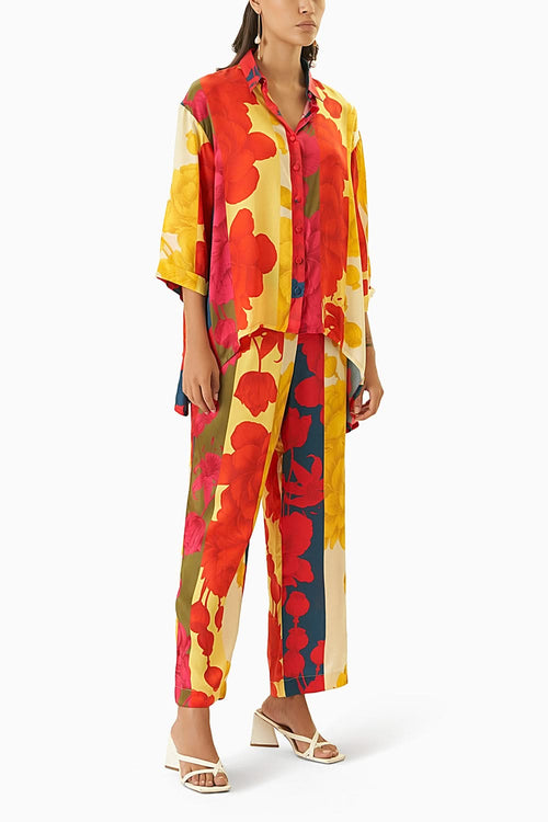 Blazing Marigold Shirt & Trousers Co-ord Set