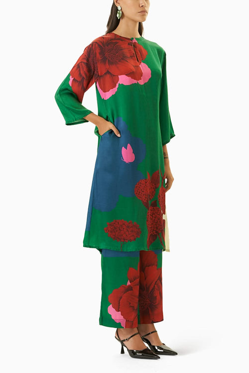 Evergreen Kurta & Trousers Co-ord Set