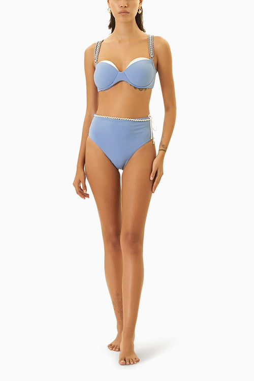 Mist Blue Calico Bikni Set