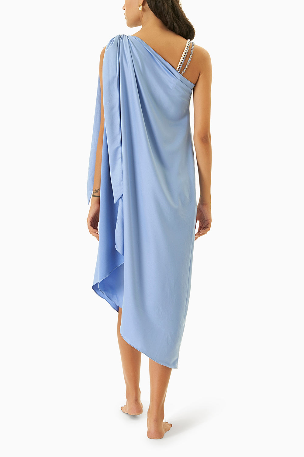 Furbelow Sarong in Mist Blue