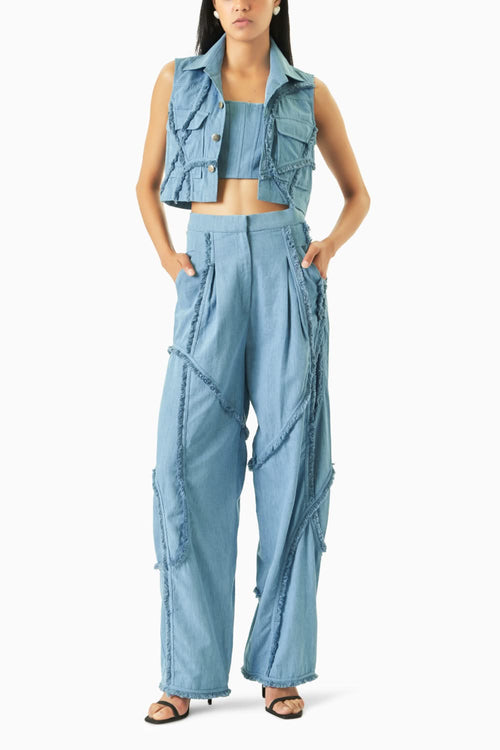 Denim Fray Set