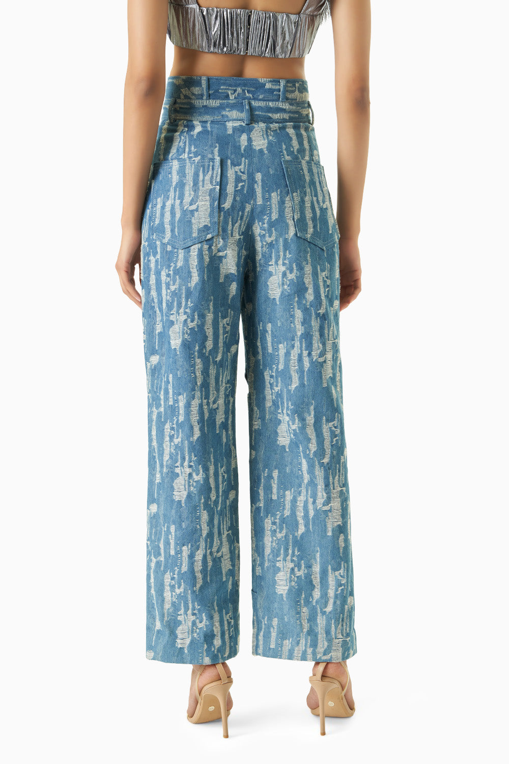 Cutout Denim Trousers