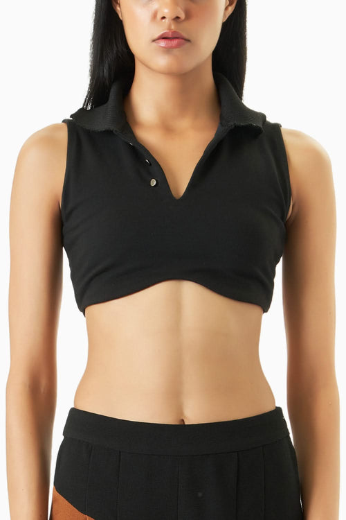 Black Polo Top