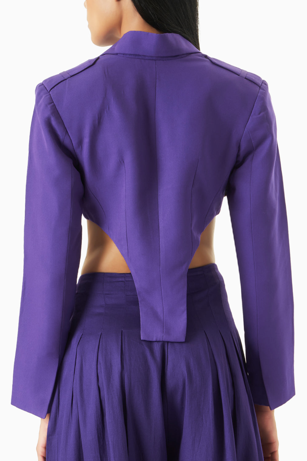 Blackcurrant Asymmetrical Blazer