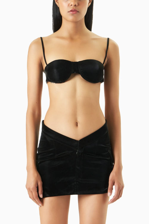 Black Bralette and Skirt