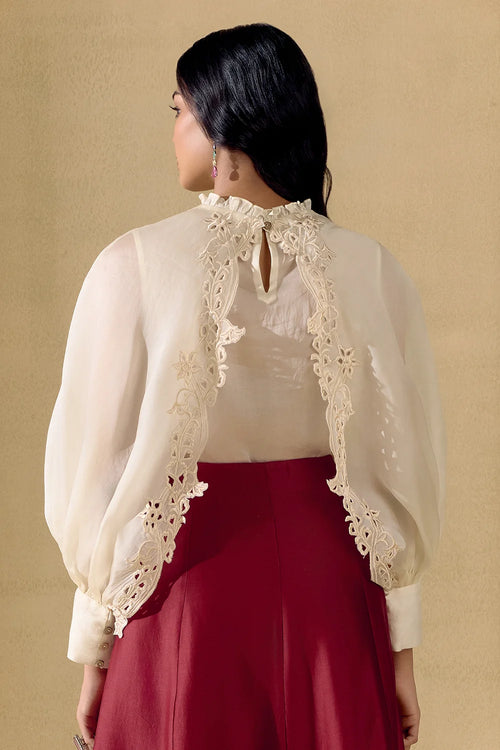 Ivory Cutwork Top