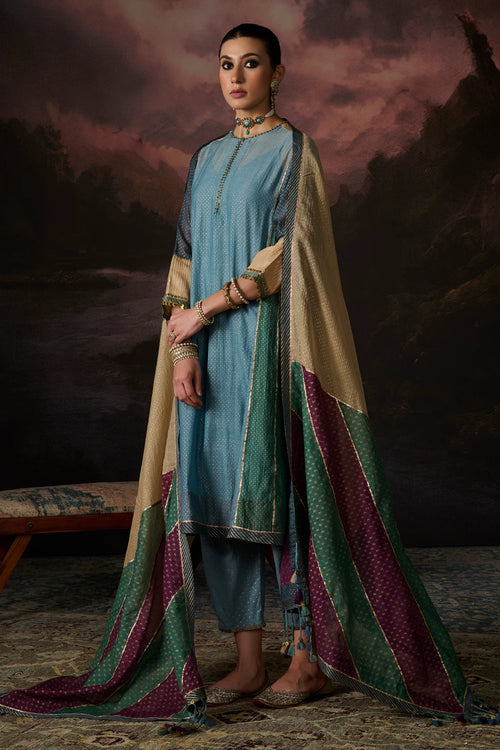 Tara Shades Of Blue Kurta Set