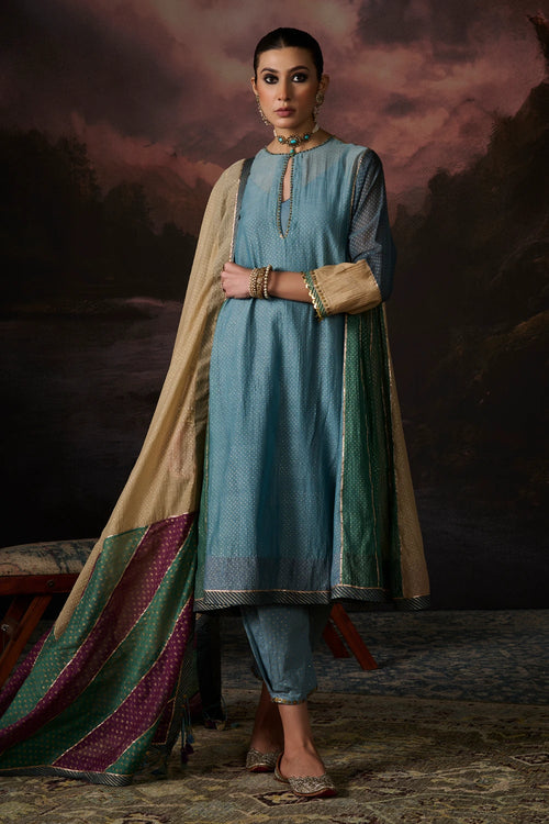 Tara Shades Of Blue Kurta Set