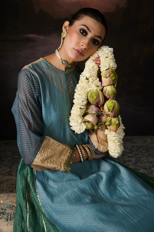 Tara Shades Of Blue Kurta Set