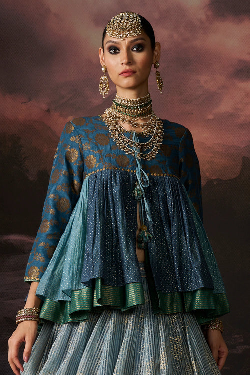 Tashi Shades of Blue Kedia Top