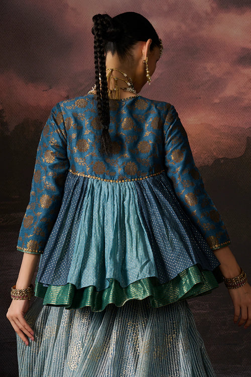 Tashi Shades of Blue Kedia Top