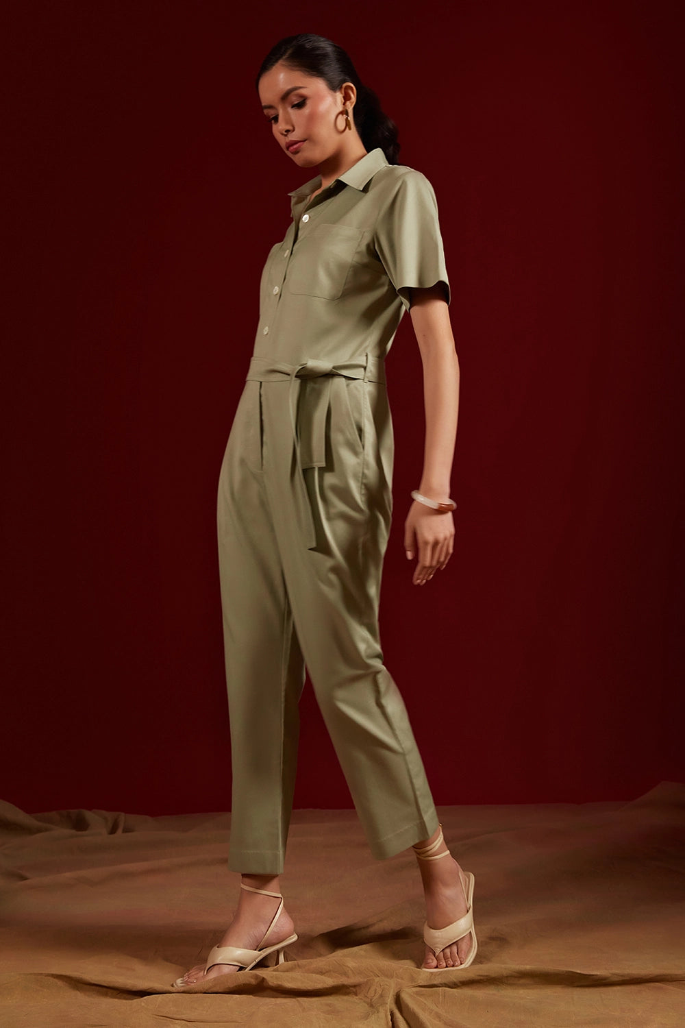 Mint Double Pocket Jumpsuit