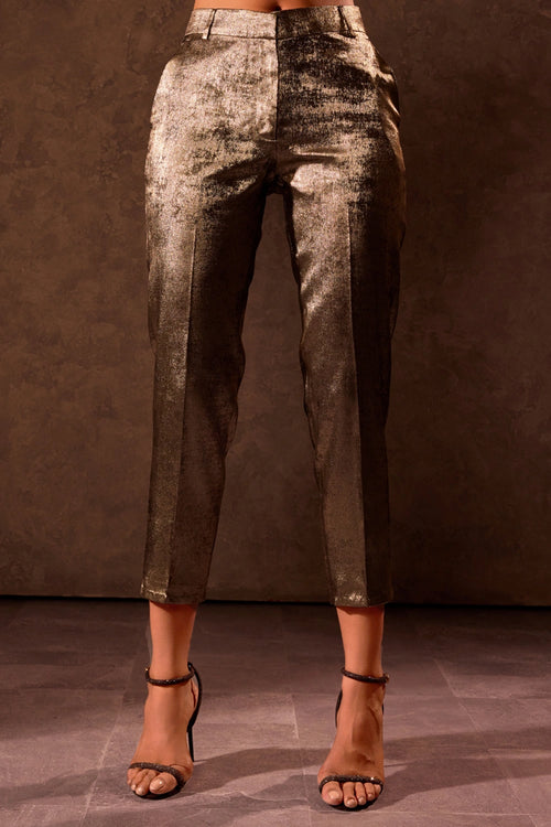 Gold Straight Fit Trousers