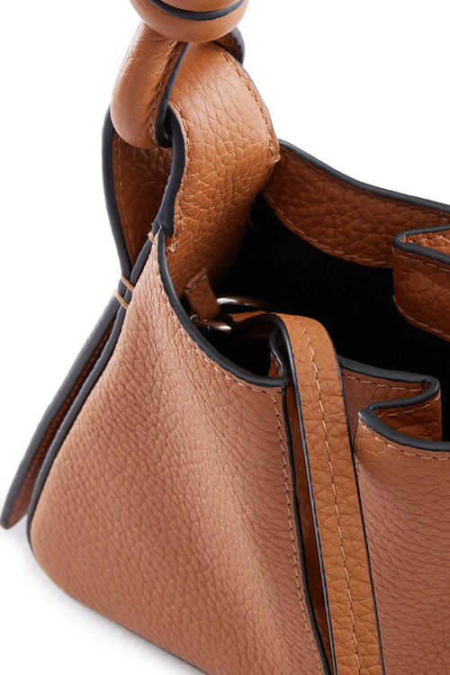 Tina Pebble Clay Mini Pleat Baguette Bag