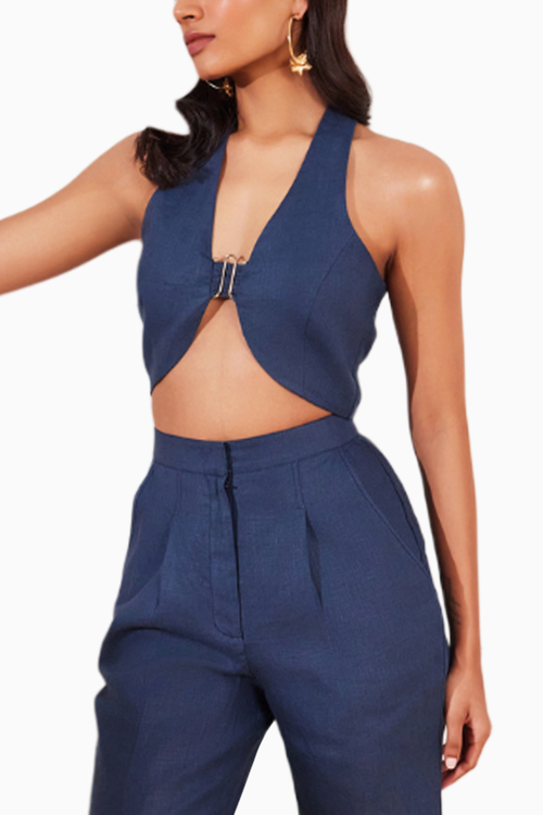 Morroccan Blue Hemp Bustier