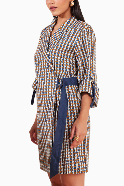 Summer Circle Printed Jacket Dress