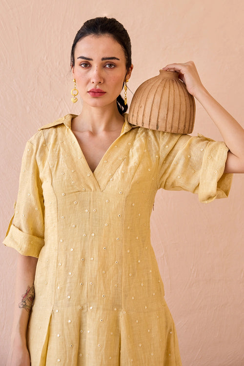 Buttermilk Drift Dress