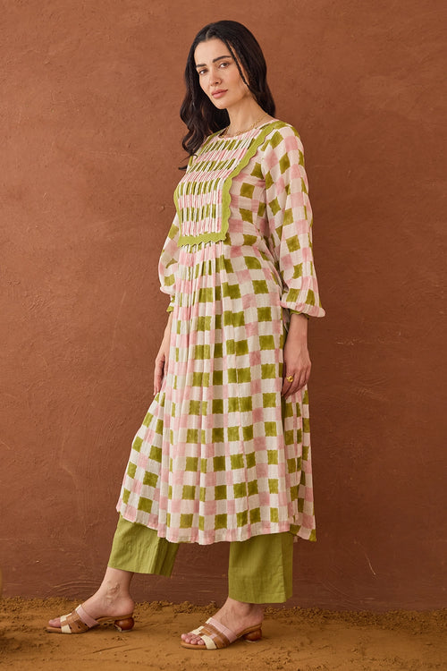 Rosewood Plaid Kurta Set