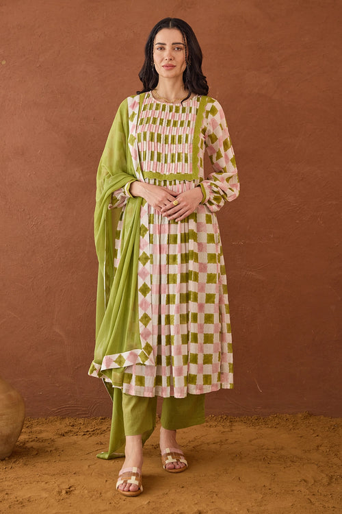 Rosewood Plaid Kurta Set