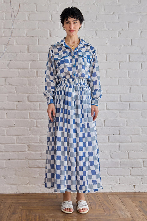 Blue Pixel Co-ord Set