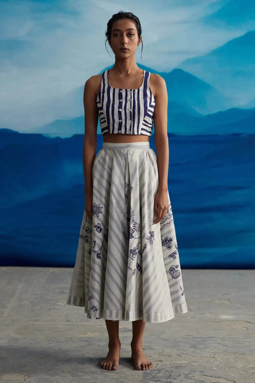 Primula Racer Back Blouse and Magnolia Skirt