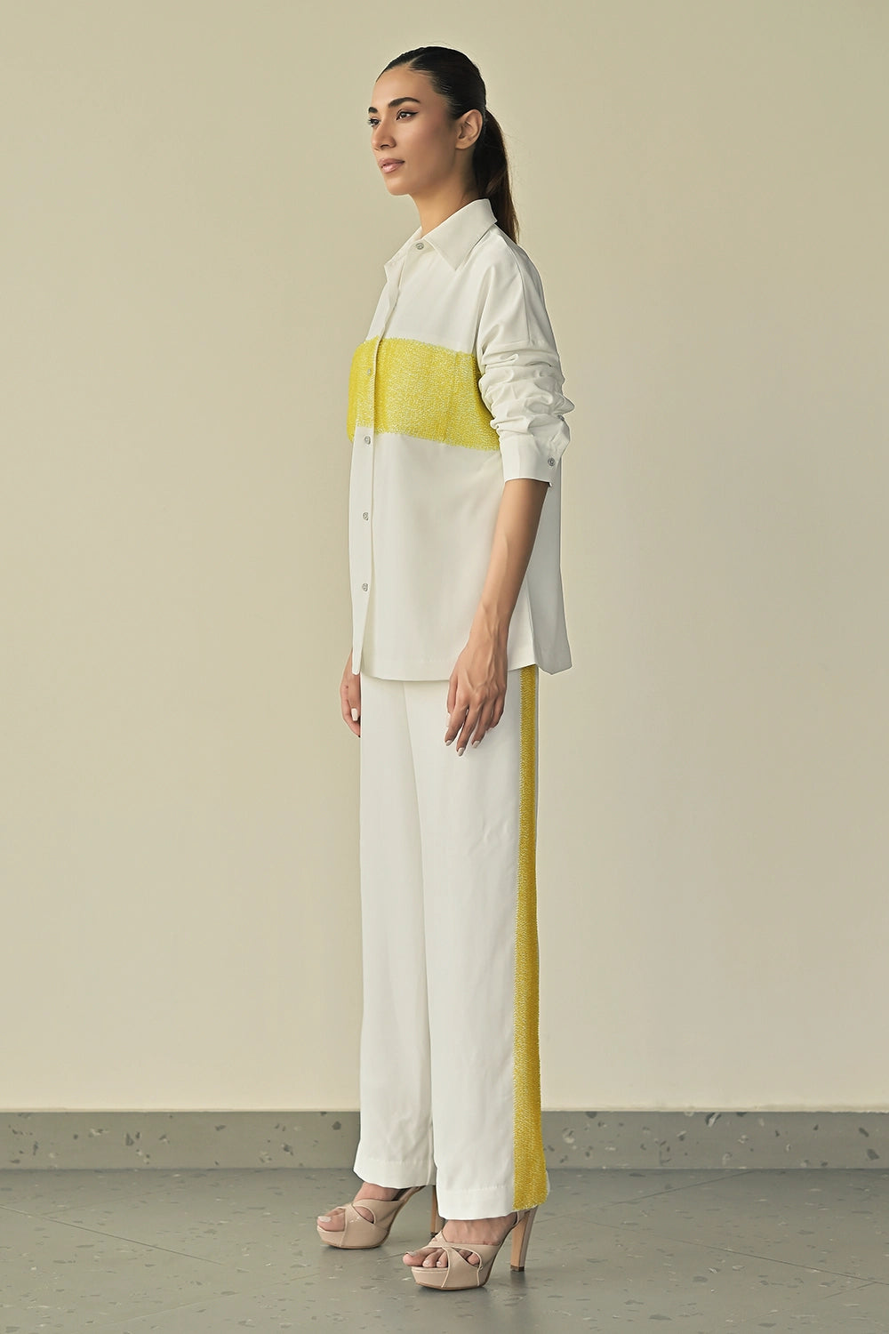 Patch Pocket Shirt with Side Textured Trouser